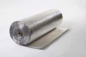 Radiant barrier foil installed in a Houston attic